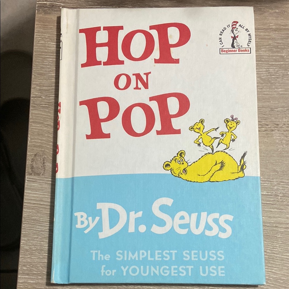 Hop On Pop By Dr. Seuss 1963 Beginner Books Hardcover Vintage
